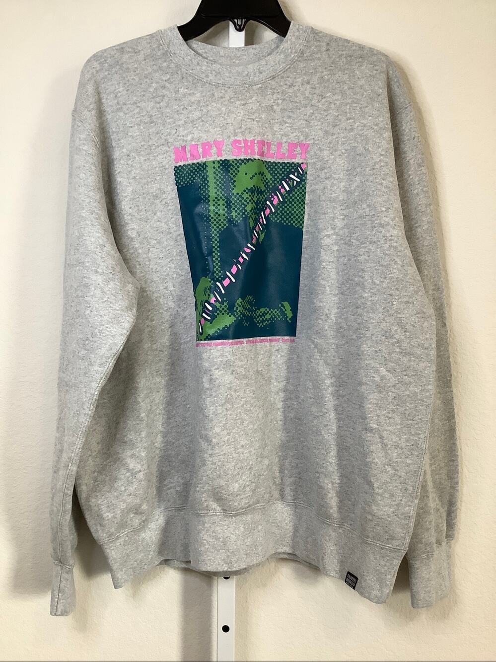 Thumpers NYC Unisex Large Gray Mary Shelley Graphic Sweater Streetwear P4-11